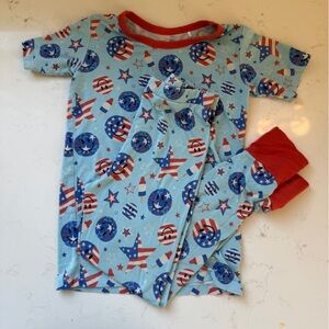 Kiki & Lulu Red, White and Blue Bamboo Pajamas - Boys 5